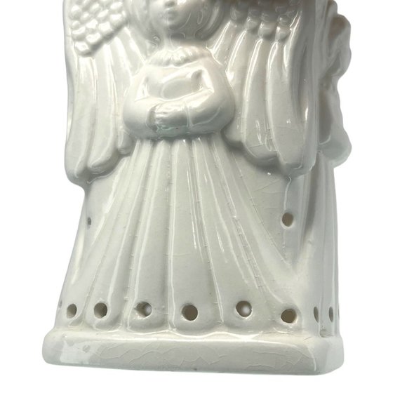 Porcelain Angel Candle Holder Designed by Carolina Handcrafted in Japan 4" x 3" - Picture 7 of 8
